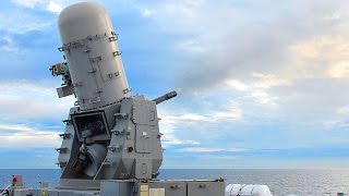 Phalanx CIWS Closein Weapon System In Action  US Navys Deadly Autocannon [upl. by Aes851]