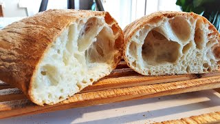 Ricetta CIABATTA semplice con impasto a mano [upl. by Larrej]