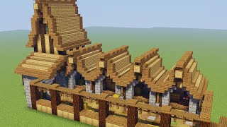 Minecraft How to Build a Horse Stable 2 [upl. by Town32]