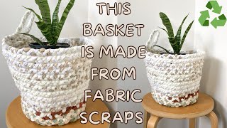 DIY basket made from fabric scraps easy  Scrap busting  Georgias Portfolio [upl. by Borden]