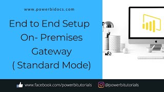 30  End to End Setup On Premises Data Gateway Standard Mode in Power Bi  Gateway Setup [upl. by Atenaz]