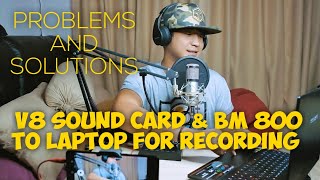 V8 Sound Card and BM 800 Setup to Laptop for Recording [upl. by Bilbe538]