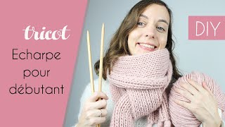 DIY Echarpe pour débutant au tricot avec cotes 1x1  Alice Gerfault [upl. by Tunk891]