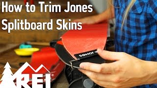 Snowboarding How to Trim Jones Splitboard Skins [upl. by Aicelf357]