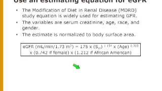 Identifying and Monitoring CKD  eGFR [upl. by Nathalia418]