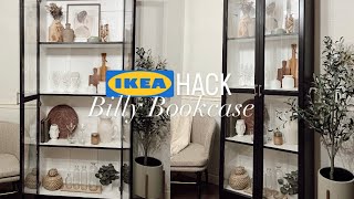 IKEA HACK  DIY Billy Bookcase  display cabinet [upl. by Drarej539]