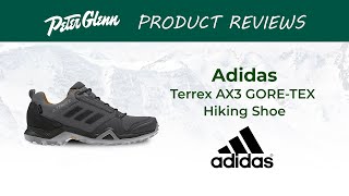 2019 Adidas Terrex AX3 GORETEX Hiking Shoe Review by Peter Glenn [upl. by Mateya]