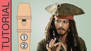 Pirates of the Caribbean Theme Song  Recorder Flute Tutorial [upl. by Cazzie]