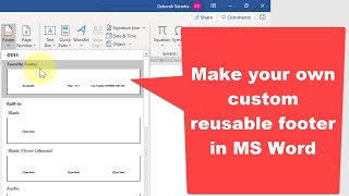 Build reusable headers and footers in Microsoft Word [upl. by Eiuol697]