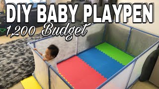 DIY BABY PLAYPEN  1200PHP Budget  Vlog 4 [upl. by Aisyram]