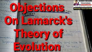 Objections on Lamarcks Theory of Evolution [upl. by Thebault]