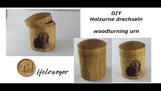 Holzurne drechseln  woodturning urn  DIY  Helmchen [upl. by Catlin]