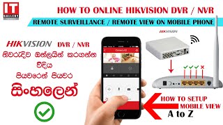 How to Online Hikvision DVR through Mobile App HikConnect Configuration in Sinhala amp English [upl. by Plato]