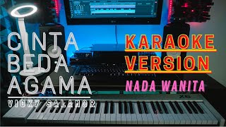 CINTS BEDA AGAMA  VICKY SALAMOR  NADA WANITA II KARAOKE VERSION LIVE STYLE FULL HD [upl. by Angi]