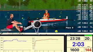 Indoor Rowing Workout and RowPro review  30mins as 4min1min x 6 [upl. by Atelahs392]