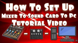 V8 Sound Card To Pc And Audio Mixer Setup Tutorial [upl. by Gneh]