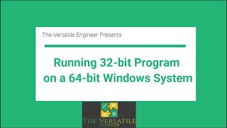 Running 32 bit Programsoftware on a 64 bit Windows System [upl. by Arel]