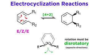 Pericyclic Reactions Part 4 Electrocyclizations ConrotatoryDisrotatory and Nazarov Cyclizations [upl. by Sudbury]