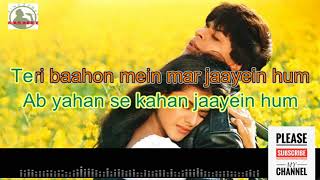 Tujhe dekha to yeh jana sanam full karaoke track with lyrics [upl. by Nita824]