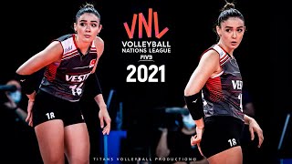 Zehra Gunes  Powerful Volleyball SPIKES  Womens VNL 2021 [upl. by Larual]