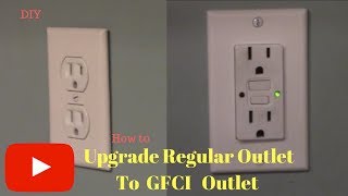 Removing and Replacing regular outlet with GFCI outlet [upl. by Eilyw477]