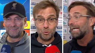 quotBOOMquot quotADRIAANquot Jürgen Klopps funniest interview lines as Liverpool manager [upl. by Erej]