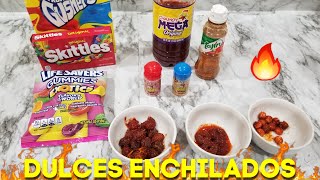 HOW TO MAKE DULCES ENCHILADOS  LIFE SAVERS GUSHERS amp SKITTLES   easy and yummy [upl. by Chuu]