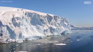 Worlds largest iceberg breaks off from Antarctica [upl. by Pooi]