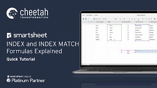 INDEX and INDEX MATCH Formulas Explained SMARTSHEET [upl. by Copeland103]