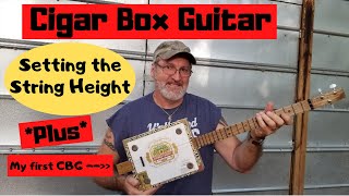 How to build a 3 string Cigar Box Guitar  Setting the string height [upl. by Akihsar]