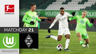 VfL Wolfsburg  Borussia Mgladbach  Highlights  Matchday 21 – Bundesliga 202021 [upl. by Aenal]