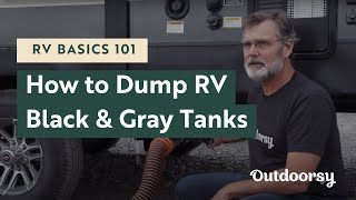 RV Basics 101 How to Dump RV Black and Gray Tanks [upl. by Banks]