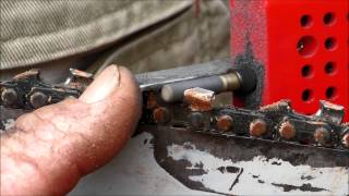 How to Sharpen Your Chainsaw  Using 12 Volt Sharpener [upl. by Aynatal]