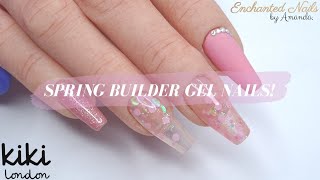 How To Apply Builder Gel In A Bottle With Tips  Salon Friendly Spring Gel Nails 🌸 [upl. by Naid628]