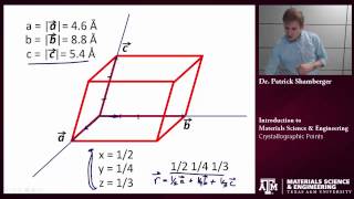 Crystallographic Points Texas AampM Intro to Materials [upl. by Oralie]