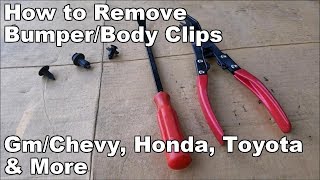 How to Remove Bumper Retaining Clips Removing GMChevy Honda Toyota Auto Body Fasteners [upl. by Annoval]