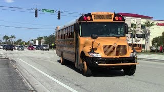 Palm Beach District Schools buses and Private Operators school bus action 2018 [upl. by Arada]