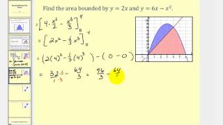 Determining Area Between Two Curves  Integration Application [upl. by Yeltneb712]