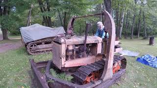 AllisChalmers M Crawler with Baker Blade  1942 [upl. by Arriec]