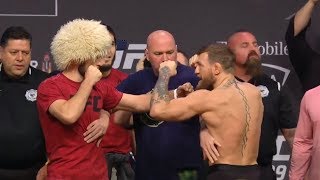 UFC 229 Khabib vs McGregor Weighin Faceoff [upl. by Anoif333]