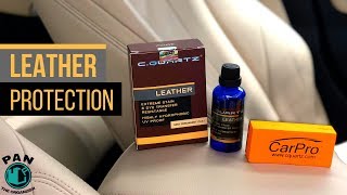 LEATHER PROTECTION CarPro CQuartz Leather coating [upl. by Desdemona]