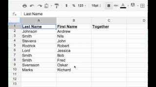 Using Concatenate and Split to combine  break data in a Spreadsheet [upl. by Denney]