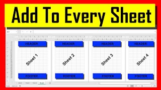 Quickest Way to Add Header amp Footer to Every Worksheet [upl. by Atwood]
