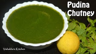 पुदीने की चटनी बनाने की आसान विधि  Mint Chutney Recipe  Pudine ki chutney  Vishakhas Kitchen [upl. by Macfadyn]