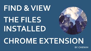 How to Find amp View Chrome Extensions Installed on Local PC [upl. by Ann-Marie]