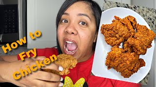 How To Fry Chicken  Buttermilk and Deep Fry Method [upl. by Bakeman]