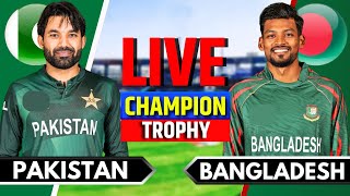 Pakistan vs Bangladesh Match 9  Live Cricket Match Today  PAK vs BAN  Champions Trophy  Preview [upl. by Sevy]