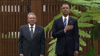 President Obamas Meets Cuban President Raul Castro in Havana [upl. by Barnes]