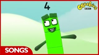 CBeebies  Numberblocks  Number Four Song [upl. by Acker]