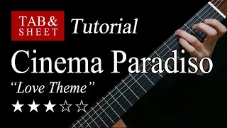 Cinema Paradiso quotLove Themequot  Guitar Lesson  TAB [upl. by Gardell]